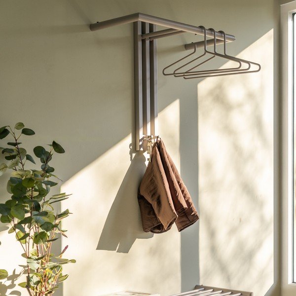 Taupe oceľový nástenný vešiak 65 cm Senza – Spinder Design-image-1
