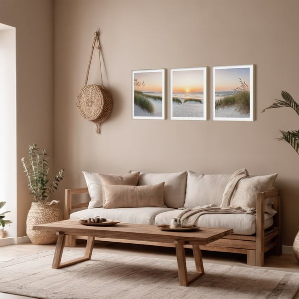 Obrazy v súprave 3 ks 30x40 cm Sunrise on the Beach-image-1