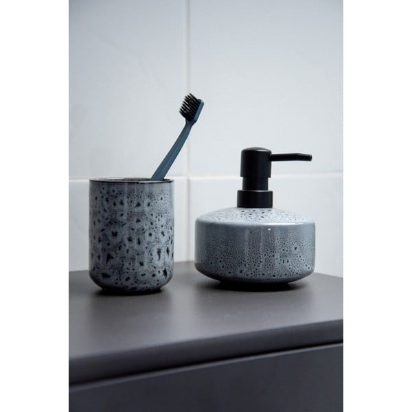 Sivý keramický pohárik na kefky Wenko Oviedo-image-1