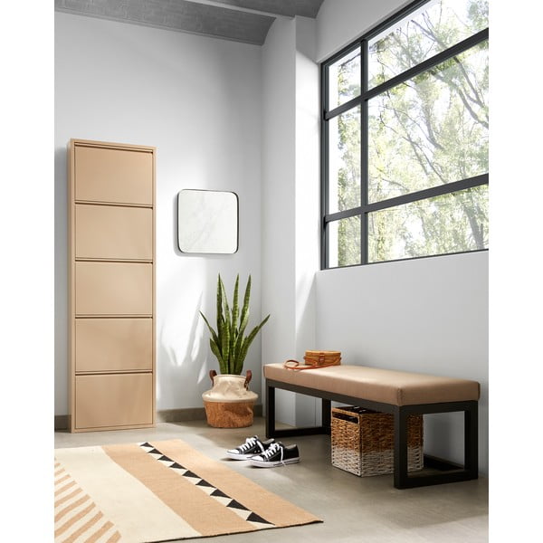 Prútený úložný box s bielym detailom Kave Home Woody-image-3