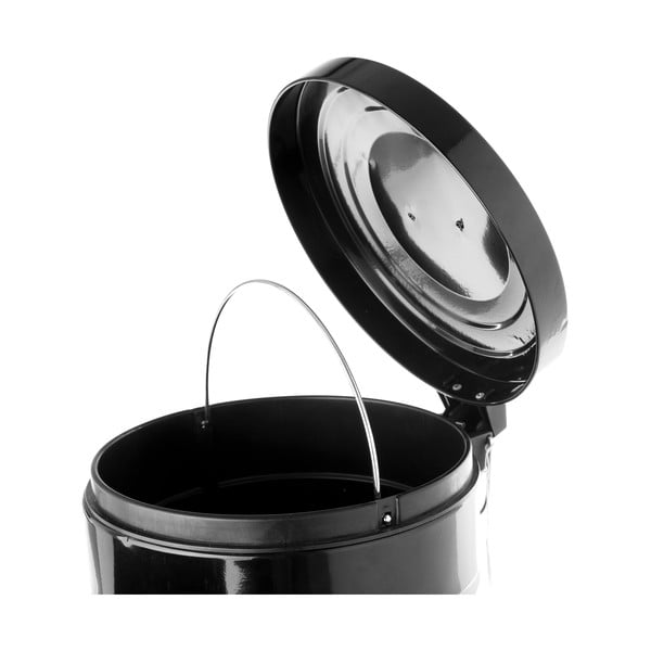 Čierny pedálový kovový odpadkový kôš Casa Selección, 20 l-image-1