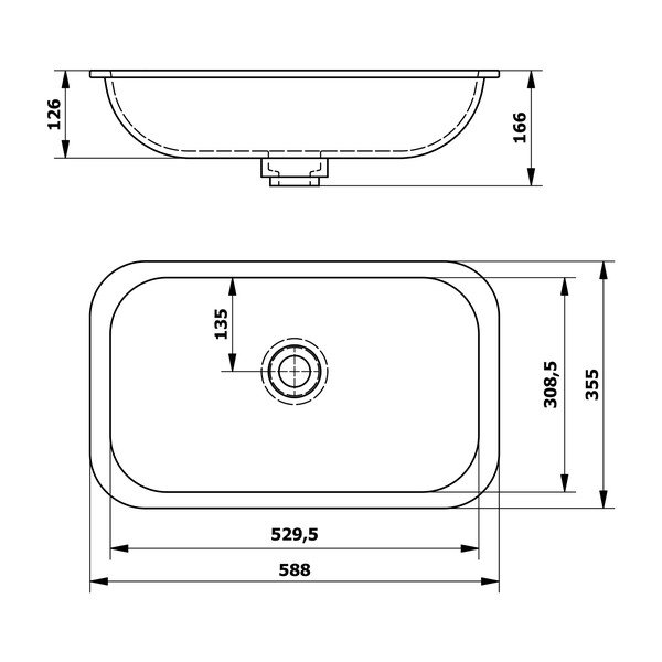 Biele umývadlo z umelého kameňa 59x35,5 cm Impala – Sapho-image-4