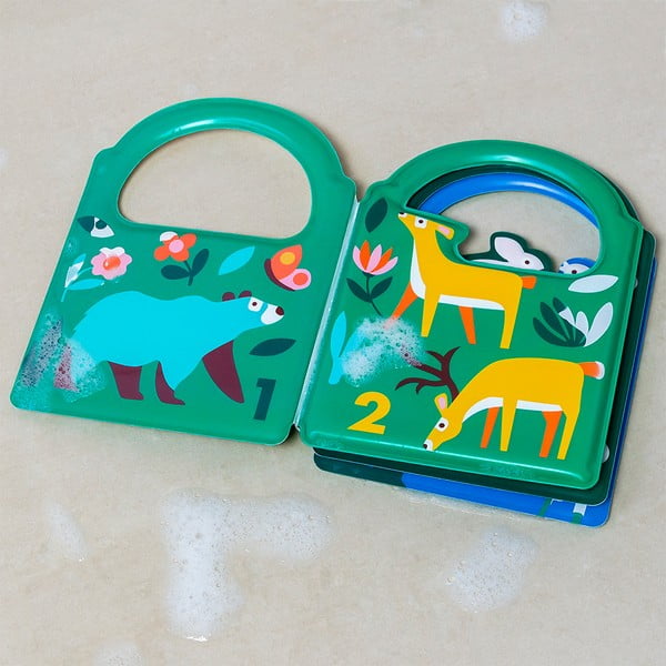 Interaktívna hračka Colour changing bath book Woodland – Rex London-image-1