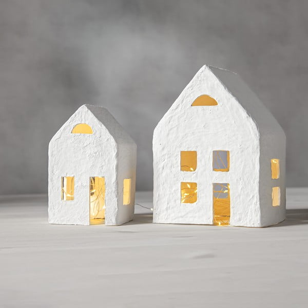 Biela vianočná svetelná dekorácia 2 ks Plain – Star Trading-image-2