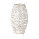 Biela bambusová stolová lampa s bambusovým tienidlom (výška  36 cm) – Casa Selección