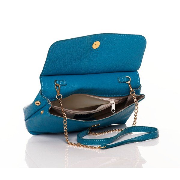 Kožená kabelka Envelope Turquoise-image-3