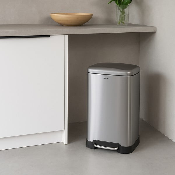 Oceľový pedálový odpadkový kôš Wenko, 30 l-image-1