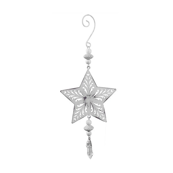 Závesná vianočná dekorácia v tvare hviezdy s diamantom Ego Dekor