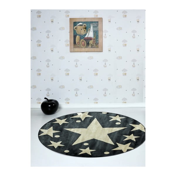 Detský koberec Stars Sky Gris, ⌀ 150 cm