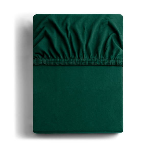 Zelená napínacia plachta jersey 120x200 cm Amber – DecoKing