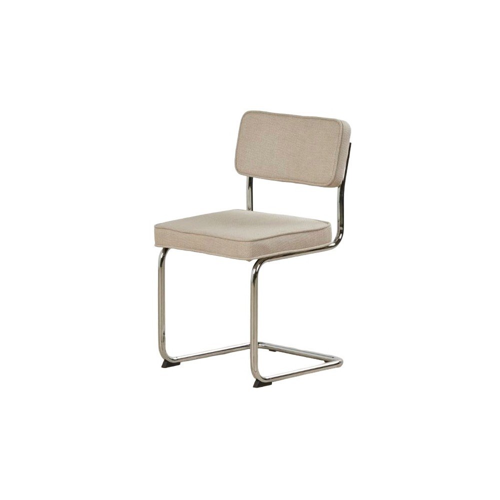 E-shop Béžová čalúnená hojdacia jedálenská stolička Rupert – Unique Furniture