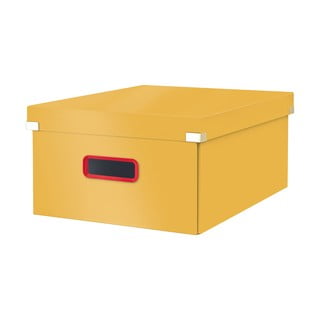 Oranžový kartónový úložný box s vekom Click&amp;Store - Leitz