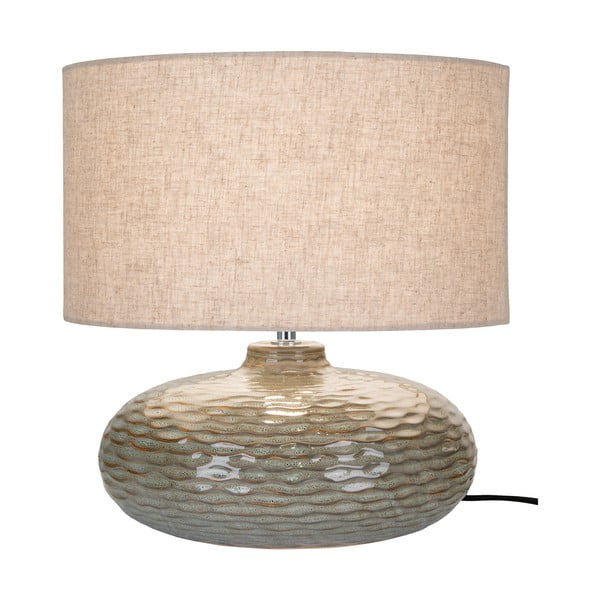 Khaki keramická stolová lampa s textilným tienidlom (výška  44 cm) Oldham – House Nordic-image-3
