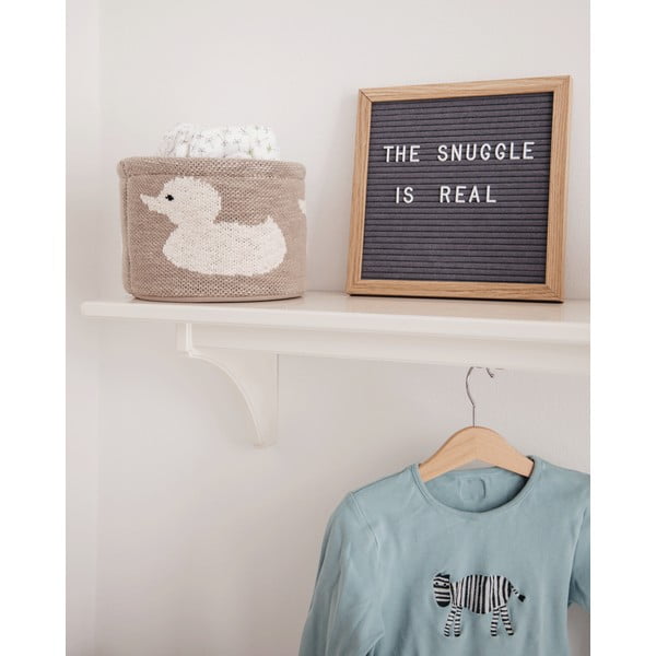 Béžový bavlnený organizér Kindsgut Duck, ø 16 cm-image-1