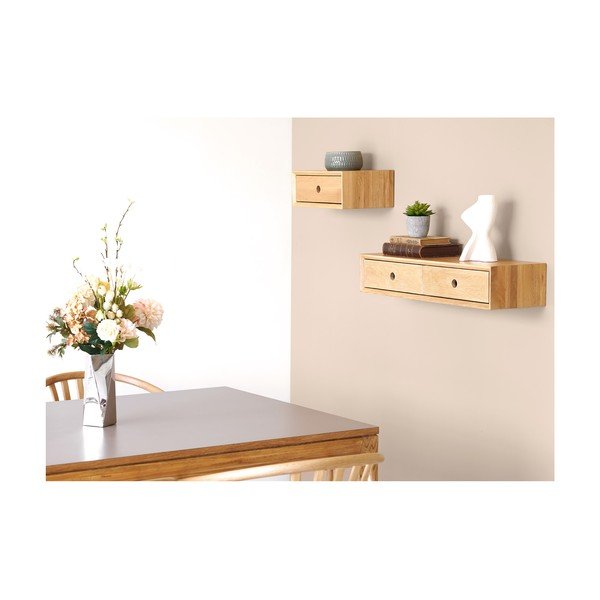 Polica z dubového dreva v svetlo prírodnej farbe 80 cm Luzern – House Nordic-image-3