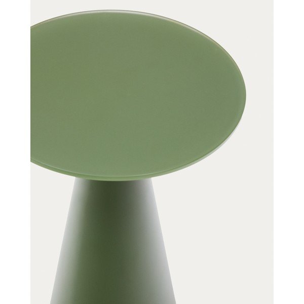 Okrúhly odkladací stolík so sklenenou doskou ø 35 cm Wilshire – Kave Home-image-3