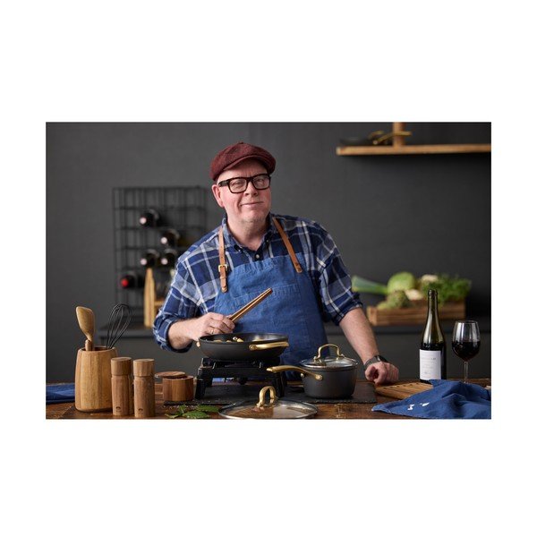 Drevená súprava mlynčekov na korenie a soľ 2 ks v prírodnej farbe – Holm-image-3