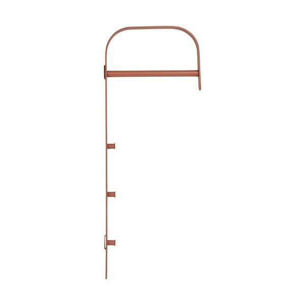 Koňakovohnedý kovový nástenný stojan na oblečenie 30x80x3 cm Gresto – House Nordic-image-3
