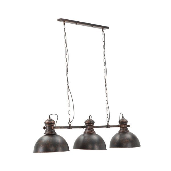 Čierne závesné svietidlo s 3 tienidlami Mauro Ferretti Industry-image-1