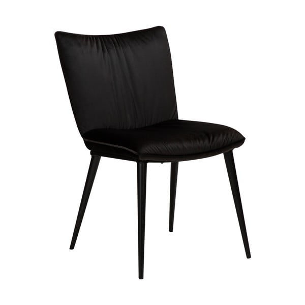 Čierna jedálenská stolička so zamatovým povrchom DAN-FORM Denmark Join