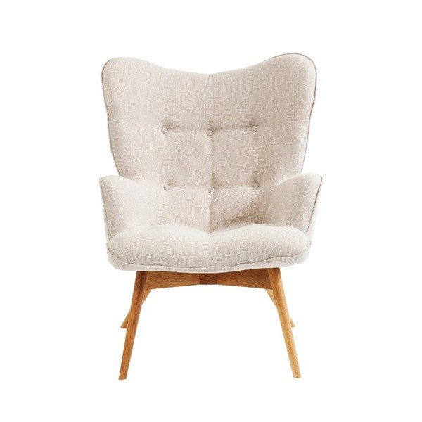 Biele kreslo Kare Design Vicky Ecru-image-1