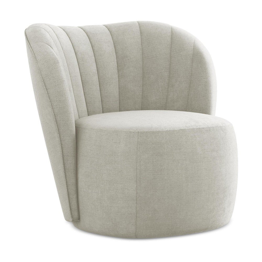 Krémovobiele ženilkové kreslo Keloa – Makamii