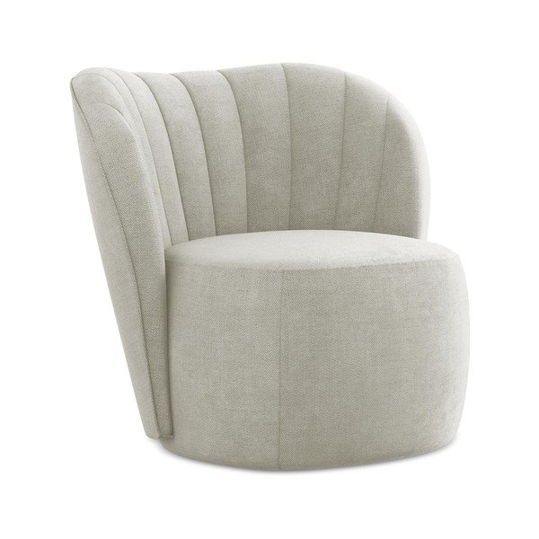 Krémovobiele ženilkové kreslo Keloa – Makamii