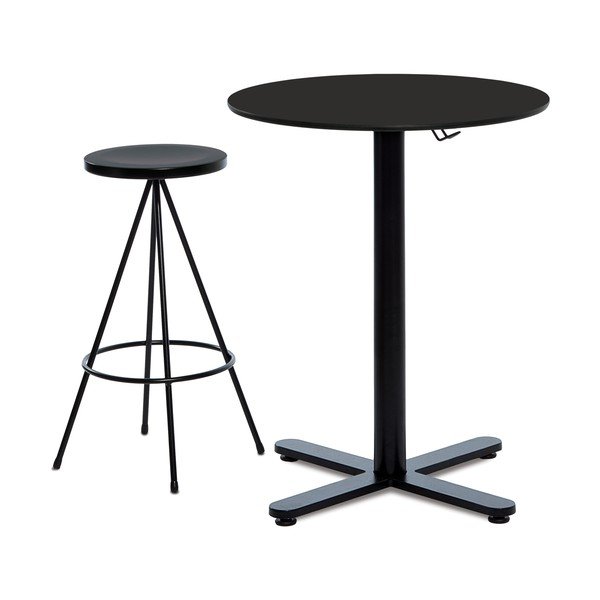 Vonkajšia barová stolička Mobles 114 Nuta Black, výška 60 cm-image-1