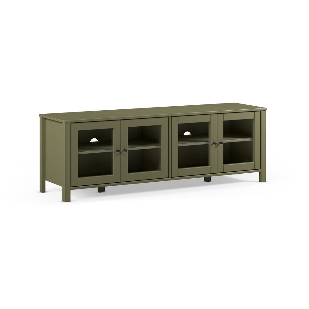 E-shop Zelený TV stolík z borovicového dreva 150x50x40 cm Alessandra – Marckeric