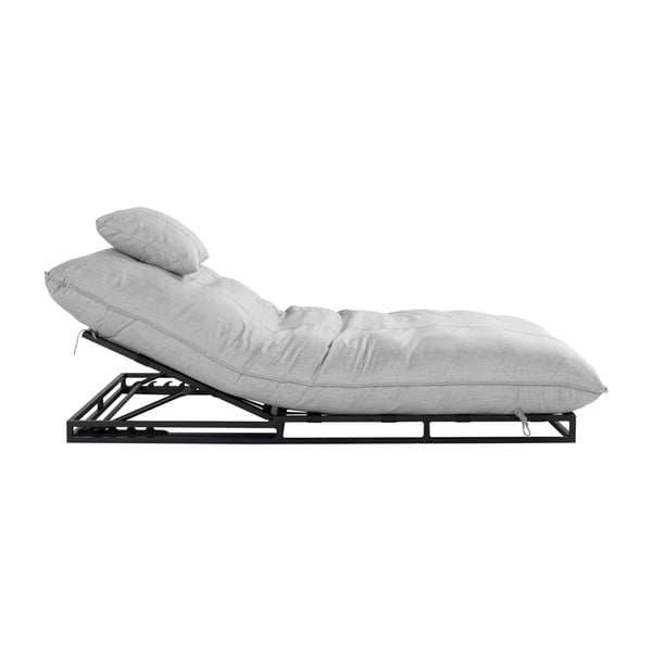 Svetlosivé kovovo-polstrované záhradné ležadlo Emma – Hartman-image-3