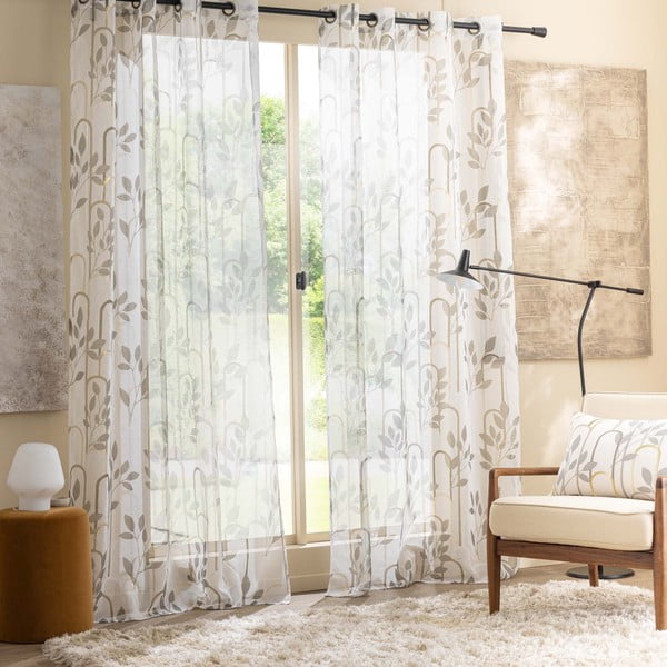 Sivá voálová záclona 140x240 cm Roseris – douceur d'intérieur-image-1