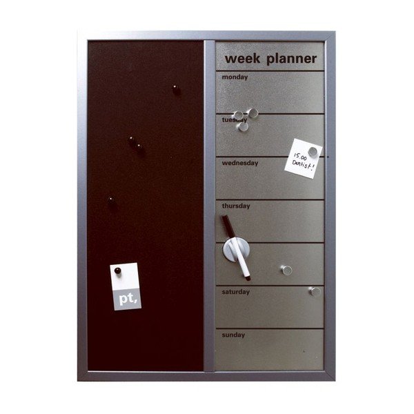 Nástenka Week Planner Silver