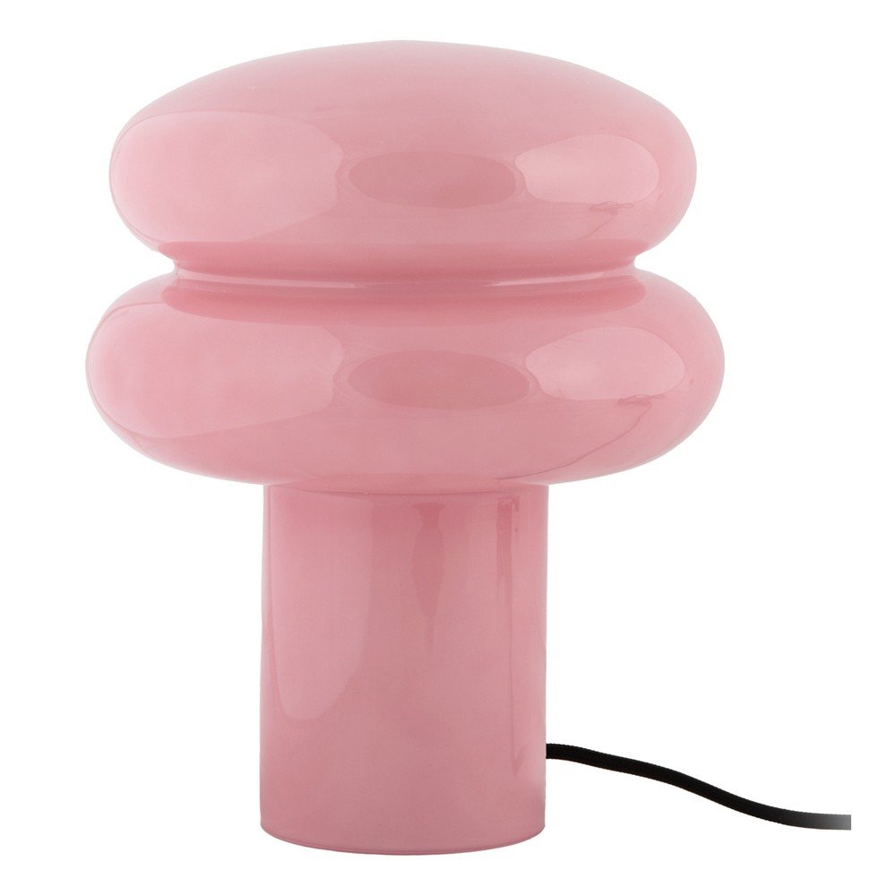 E-shop Ružová sklenená stolová lampa (výška 24 cm) Incesante – Leitmotiv