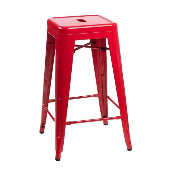 Červená barová stolička D2 Paris, výška 66 cm