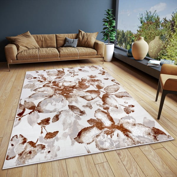 Hnedý koberec 67x120 cm Shine Floral – Hanse Home-image-1