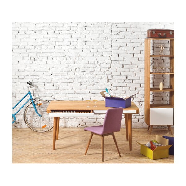 Pracovný stôl z dubového dreva Gazzda Ena, 140 × 60 cm-image-2