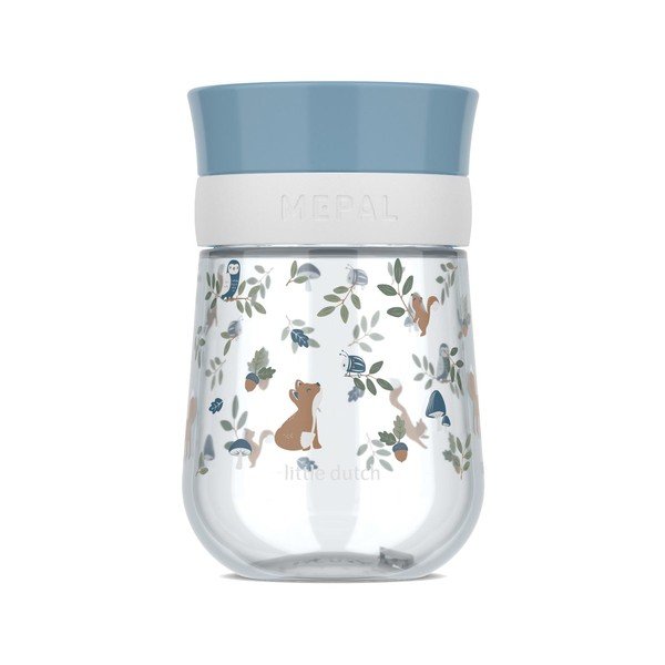 Svetlomodrý plastový detský hrnček 300 ml Forest Friends – Mepal