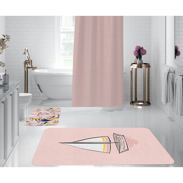Ružové kúpeľňové predložky v súprave 2 ks - Oyo Concept-image-2
