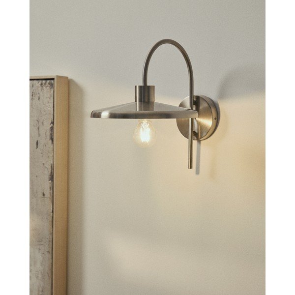 Nástenné svietidlo v striebornej farbe ø 27 cm Nuvira – Kave Home-image-1