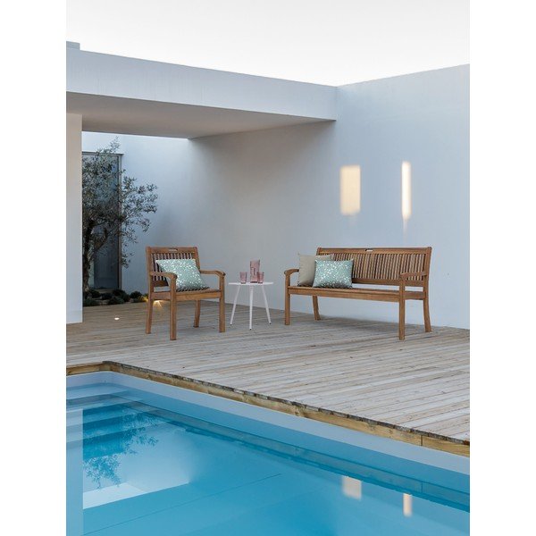 Drevená záhradná lavica v prírodnej farbe Noemi – Bizzotto-image-1