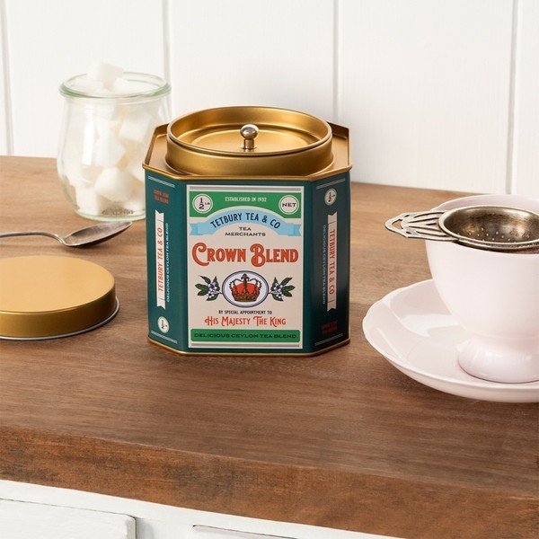 Kovová dóza na sypaný čaj Crown Blend – Rex London-image-1