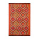 Oranžovo-fialový obojstranný vonkajší koberec z recyklovaného plastu Fab Hab Lhasa Orange & Violet, 120 x 180 cm