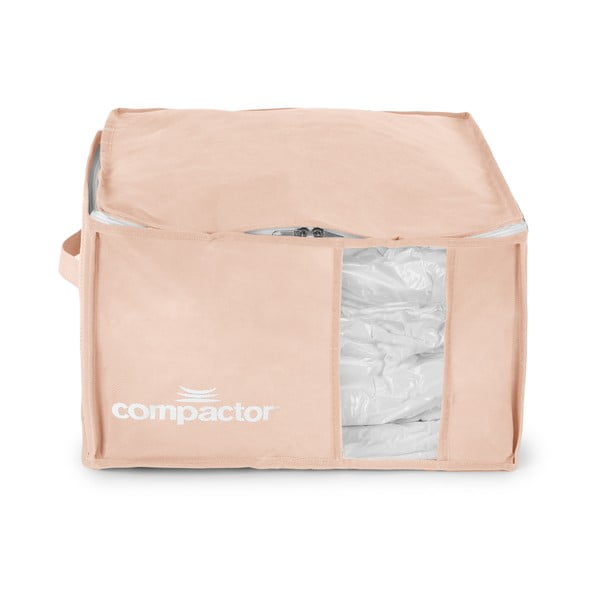 Vákuový plastový úložný box na oblečenie 42x40x25 cm Pink Edition – Compactor-image-3