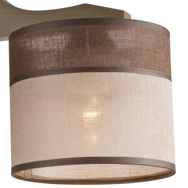 Tmavohnedé stropné svietidlo s textilným tienidlom ø 16 cm Andrea – LAMKUR-image-4
