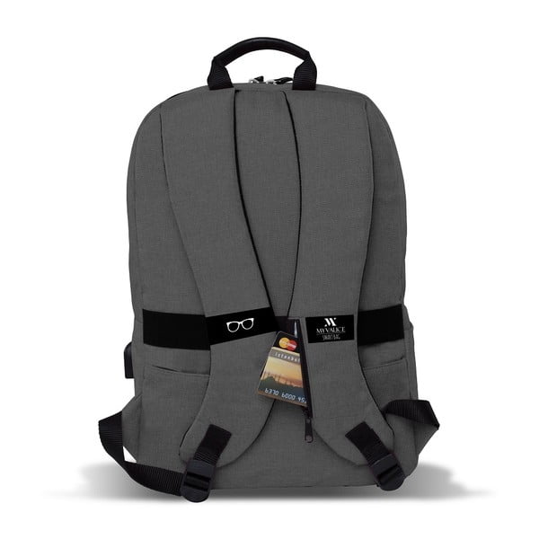 Sivý batoh s USB portom My Valice GALAXY Smart Bag-image-1