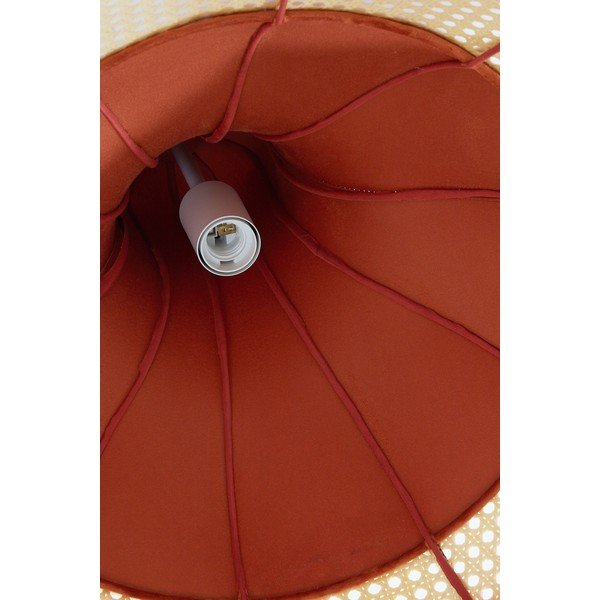 Oranžové závesné svietidlo s textilným tienidlom ø 50 cm Mizia – Light & Living-image-1