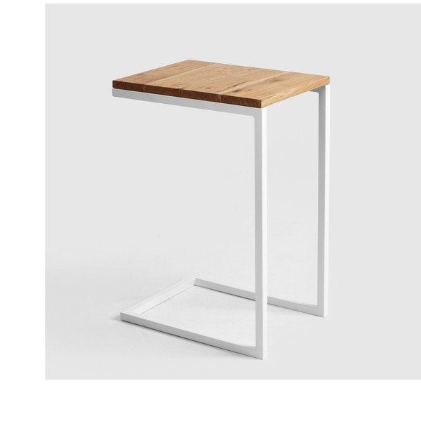 Odkladací stolík s bielou konštrukciou CustomForm Lupe-image-1