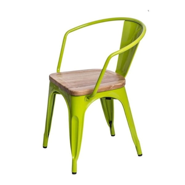 Svetlozelená stolička D2 Paris Arms Ash Wood