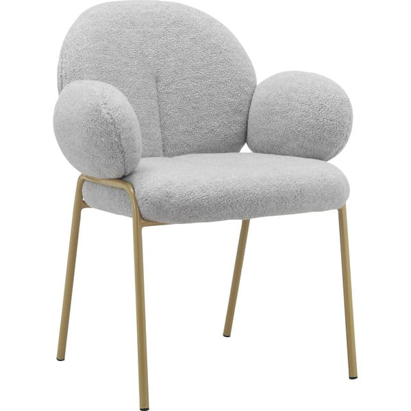 Svetlosivé čalúnené jedálenské kreslá v súprave s podrúčkami 2 ks Iwama – Støraa