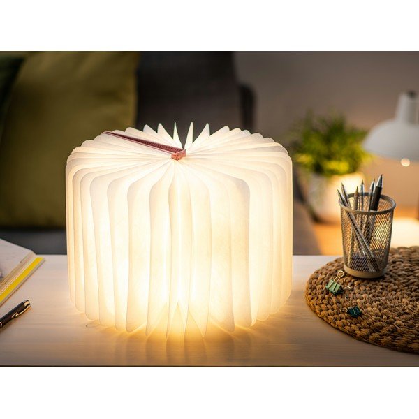 LED stolová lampa s textilným tienidlom (výška  2,5 cm) Booklight – Gingko-image-4